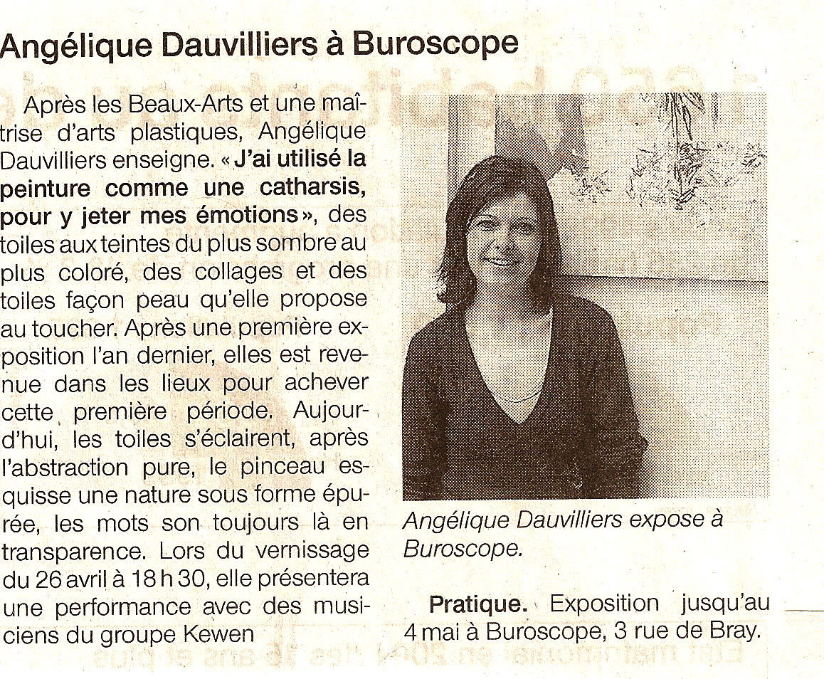 Lire la suite à propos de l’article Ouest France – Angélique Dauvilliers à Buroscope