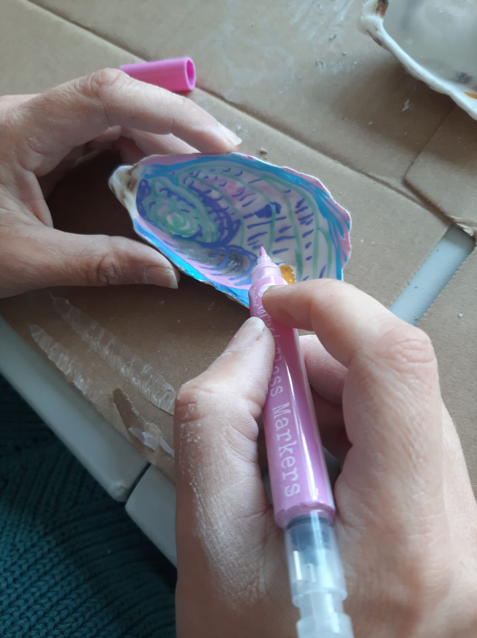 atelier d'art-thérapie animé par Angélique Dauvilliers dans le cadre des Semaines d'Information sur la Santé Mentale (SISM)