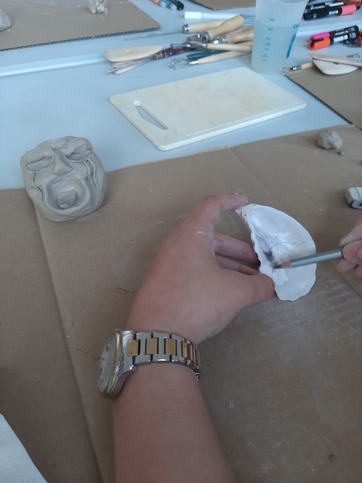 atelier d'art-thérapie animé par Angélique Dauvilliers dans le cadre des Semaines d'Information sur la Santé Mentale (SISM)